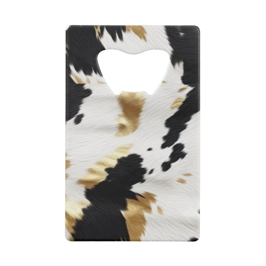 White Gold Black Südwest Cowhide Geldbeutel Flaschenöffner (Rückseite)