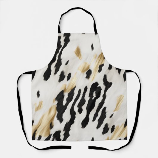 White Gold Black Südwest Cowhide Schürze (Vorderseite)