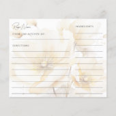 White Gold Blume Brautparty Rezept Card (Rückseite)