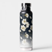 White Gold Blume, Personalisiert Name Monogram Trinkflasche (Rechts)
