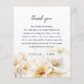 White Gold Blume Vielen Dank für Ihre Hochzeitsemp (Vorderseite)