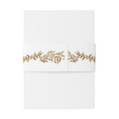 white & gold botanical frame monogram wedding einladungsbanderole (Rückseitenbeispiel)