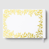 White gold botanical wedding  gästebuch (Rückseite)