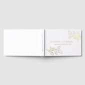 White gold botanical wedding  gästebuch (Voll)