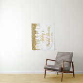 White Gold Brautparty Background Foto Messestand P Wandteppich (Beispiel)