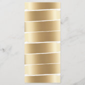 White & Gold Brush Stroke Wedding Programm (Rückseite)