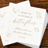 White Gold Butterfly Brautparty Serviette