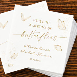 White Gold Butterfly Brautparty Serviette