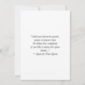 White Gold Calligraphie 50. Hochzeitstag Einladung (Rückseite)