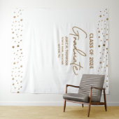White Gold Class 2024 Abschluss Wandteppich (Beispiel (Horizontal))