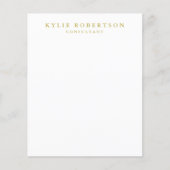 White Gold Colors Beruflich Trendy Schlicht Flyer (Vorne)