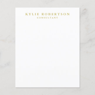 White Gold Colors Beruflich Trendy Schlicht Flyer