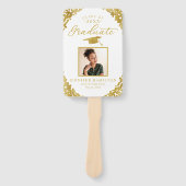 White Gold Confetti 2 Foto Abschluss Fächer (Vorderseite)