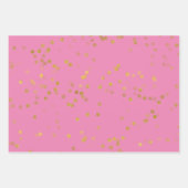 White Gold Confetti Geschenkpapier Set (Vorderseite 2)