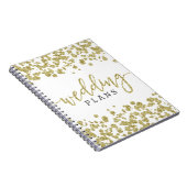 White & Gold Confetti Hochzeitsplaner Notizblock (Rechte Seite)