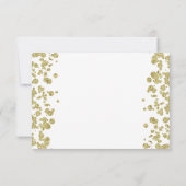 White & Gold Confetti UAWG Response RSVP Karte (Rückseite)