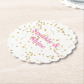 White Gold Confetti Untersetzer (angewinkelt)