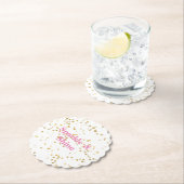 White Gold Confetti Untersetzer (Vor Ort)