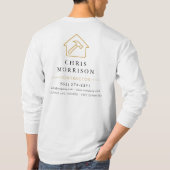 White Gold Contractor Home Repair Work T-Shirt (Rückseite)