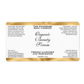 White & Gold Cosmetics Dropper Bottle Label (Vorne)