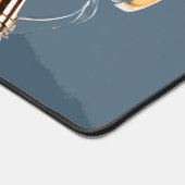 White Gold Cyborg Android Face Sci-Fi Schreibtischunterlage (Ecke)