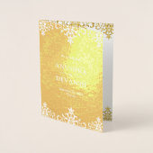 White Gold Damask Einladung im indischen Stil (Vorderseite)