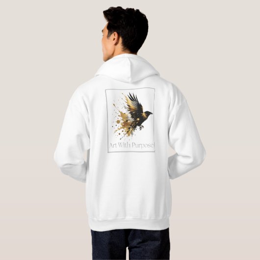 White & Gold Design-Kollektion Hoodie (Schwarz voll)