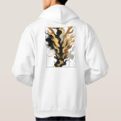 White & Gold Design Kollektion Hoodie (Rückseite)