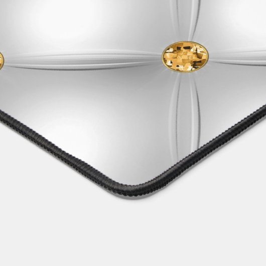 White Gold Diamond gespritzt Schreibtischunterlage (Ecke)