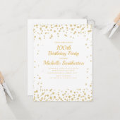 White Gold Diamond Glitzer Frauen zum 100. Geburts Karte (Vorderseite/Rückseite Beispiel)