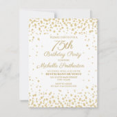 White Gold Diamond Glitzer Frauen zum 75. Geburtst Karte (Vorderseite)