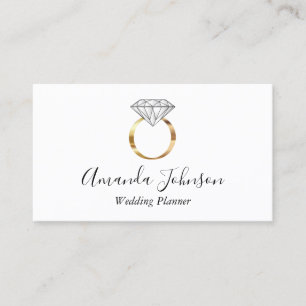 White Gold Diamond Ring Hochzeitsplaner kundenspez Visitenkarte