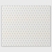 White Gold Diamond Verlobung Hochzeitsring Muster Geschenkpapier (Flach)