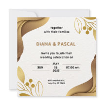 White Gold Elegante Minimalistische Hochzeitseinla