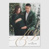 White & Gold Festival Geblüht Joy Holiday Magnet (Vorderseite)