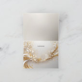 White Gold Floral Dankeschön Karte (Innenseite)