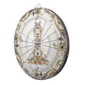 White Gold Floral Dartboard Dartscheibe (Vorderseite rechts)