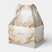 White Gold Floral Fevor Box Geschenkschachtel (Rückseite)