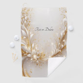 White Gold Floral Golf Handtuch (Insitu)
