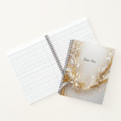 White Gold Floral Notebook Notizblock (Innenseite)