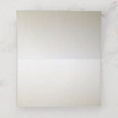 White Gold Floral Platzkarte (Innenseite Aufgefaltet)