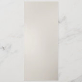 White Gold Floral Wedding Menü Menükarte (Rückseite)