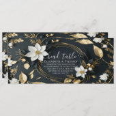 White Gold Floral Wreath Wedding Head Table Sign (Vorne/Hinten)