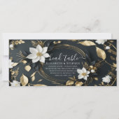 White Gold Floral Wreath Wedding Head Table Sign (Vorderseite)