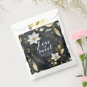 White Gold Floral Wreath Wedding Liebe Dank Gesche Geschenktütchen (Versiegelt)