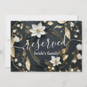 White Gold Floral Wreath Wedding vorbehaltenes Zei (Rückseite)