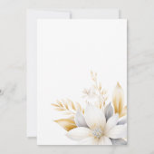 White Gold Florals Liebe in Bloom Brautparty Einladung (Rückseite)