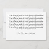 White Gold Foil Calligraphy Formal Thank You Card Dankeskarte (Rückseite)