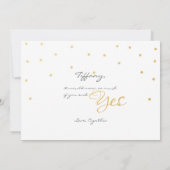 White Gold Foil Confetti MATRON OF EONOR Card Einladung (Rückseite)