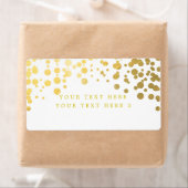 White & Gold Foil Confetti Modern Package Label (Insitu)